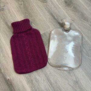 Hot Water Bag with Knitted Cover, Hot & Cold Therapy and Pain - Fuchsia
